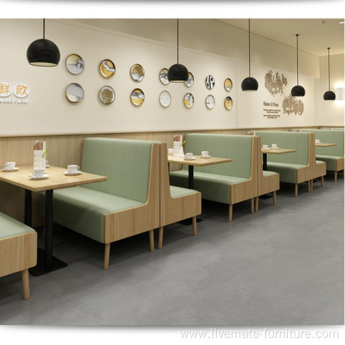 Dining furniture Leather Single Restaurant Cafe Booth Sofa